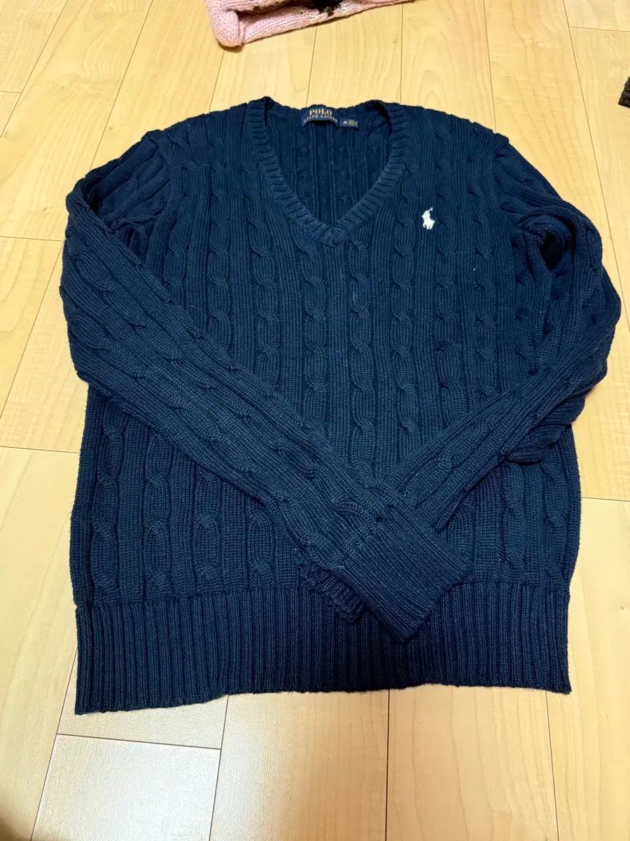 ポロ ラルフローレン ネイビー ケーブル ニット
