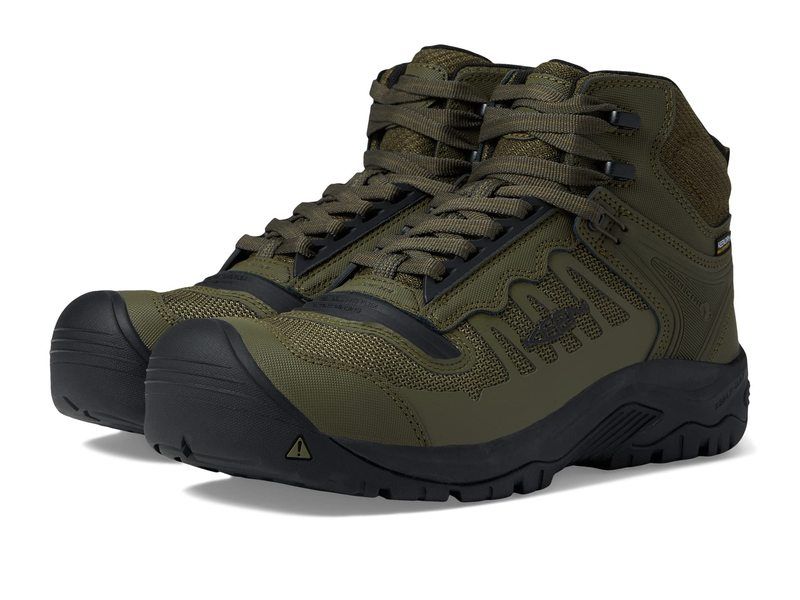 キーン メンズ シューズ ブーツ・レインブーツ KEEN Utility Reno Mid KBF WP Dark OliveBlac オリーブ