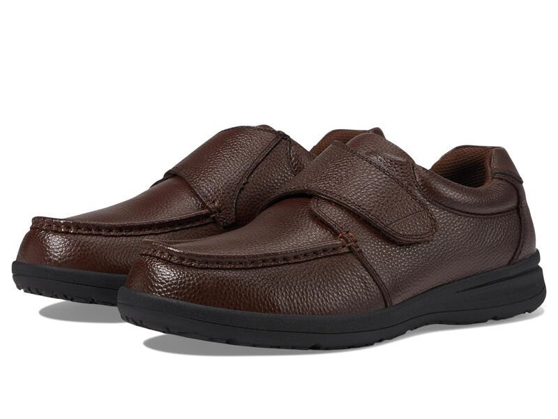 ノンブッシュ メンズ シューズ スリッポン・ローファー Nunn Bush Cam Velcro Brown ブラウン
