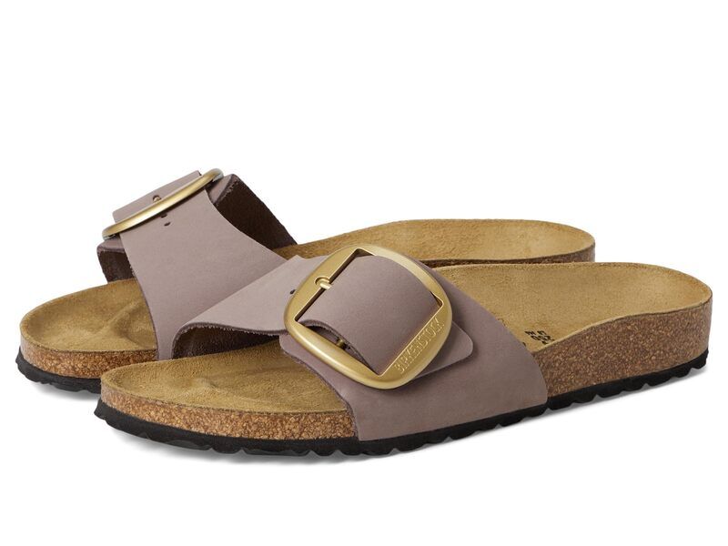 ビルケンシュトック レディース シューズ サンダル レザー Birkenstock Madrid Big Buckle Nubuck Leather Faded Purple パープル