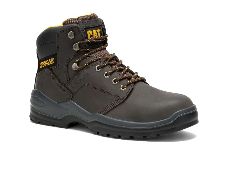 キャタピラー メンズ シューズ ブーツ・レインブーツ Tシャツ Caterpillar Striver Waterproof Steel Toe Brown 1 ブラウン