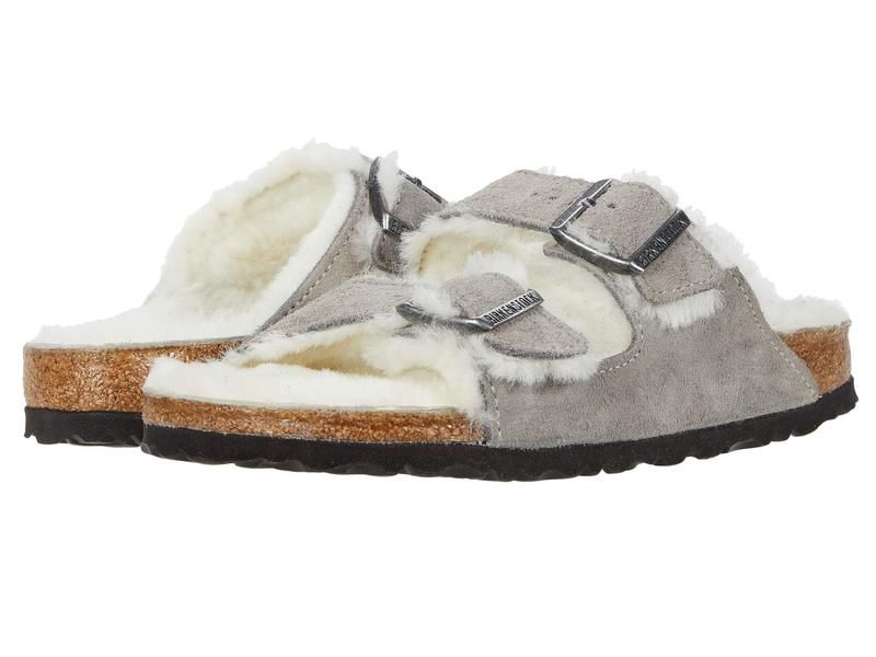 ビルケンシュトック レディース シューズ サンダル Birkenstock Arizona Shearling Stone CoinNatu ストーン