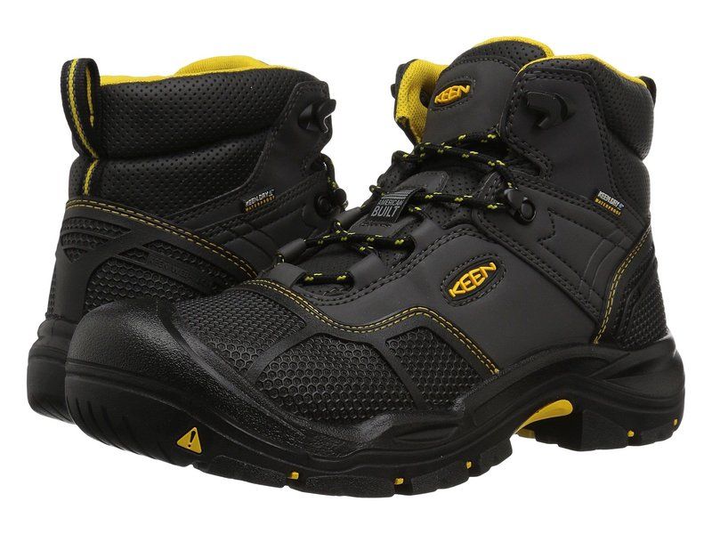 キーン メンズ シューズ ブーツ・レインブーツ Tシャツ KEEN Utility Logandale Waterproof Steel Toe RavenBlack ブラック
