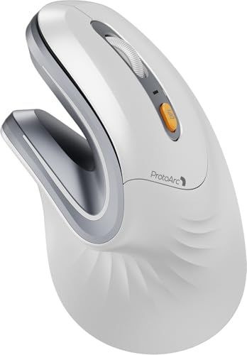 ProtoArc EM11 NL エルゴノミクスマウス 縦型58° 静音 無線 Bluetooth 2.4GHz 3台同時接続 ワイヤレスマウス Type-C充電式 進む/戻るボタン搭載 高精度 3段階DPI切替 Windows Mac iO 330e69e0