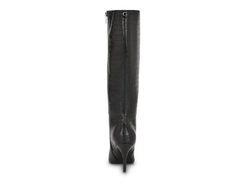 ゲス レディース シューズ ブーツ・レインブーツ Guess Gressa Boot Black Croc Print ブラック