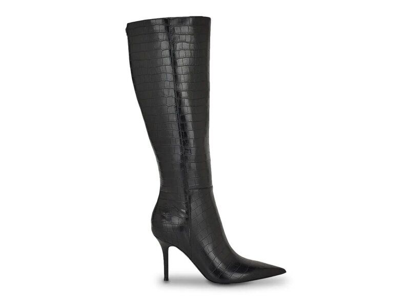 ゲス レディース シューズ ブーツ・レインブーツ Guess Gressa Boot Black Croc Print ブラック