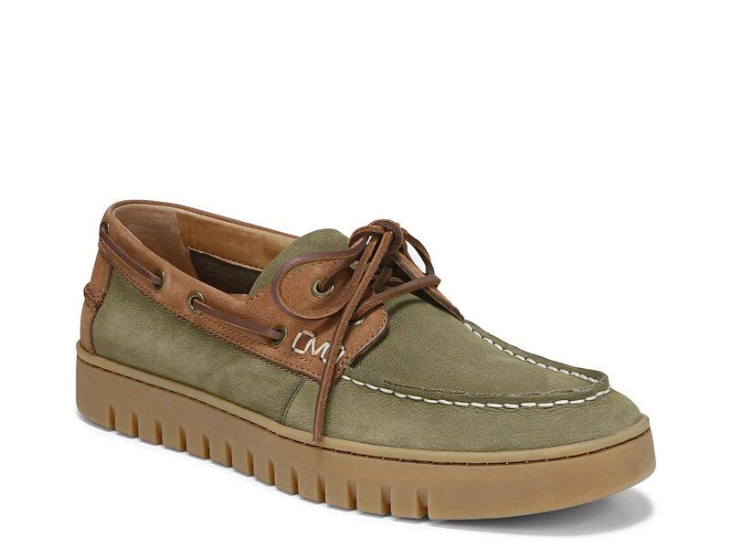 バイオニック メンズ シューズ デッキシューズ Vionic Uptown Boat Shoe Mens Dark Olive Green Leather グリーン