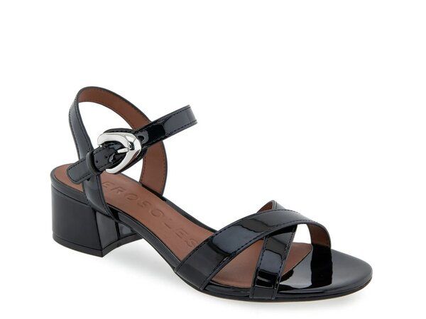 エアロソールズ レディース シューズ サンダル Aerosoles Cinzia Sandal Black Patent Synthetic ブラック