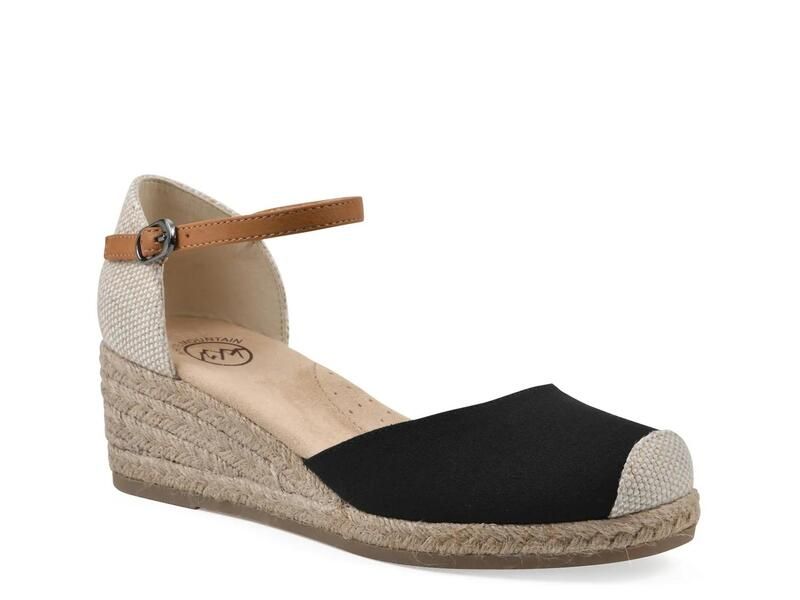 ホワイトマウンテン レディース シューズ パンプス White MountainMaintain Espadrille Wedge Pump Black ブラック