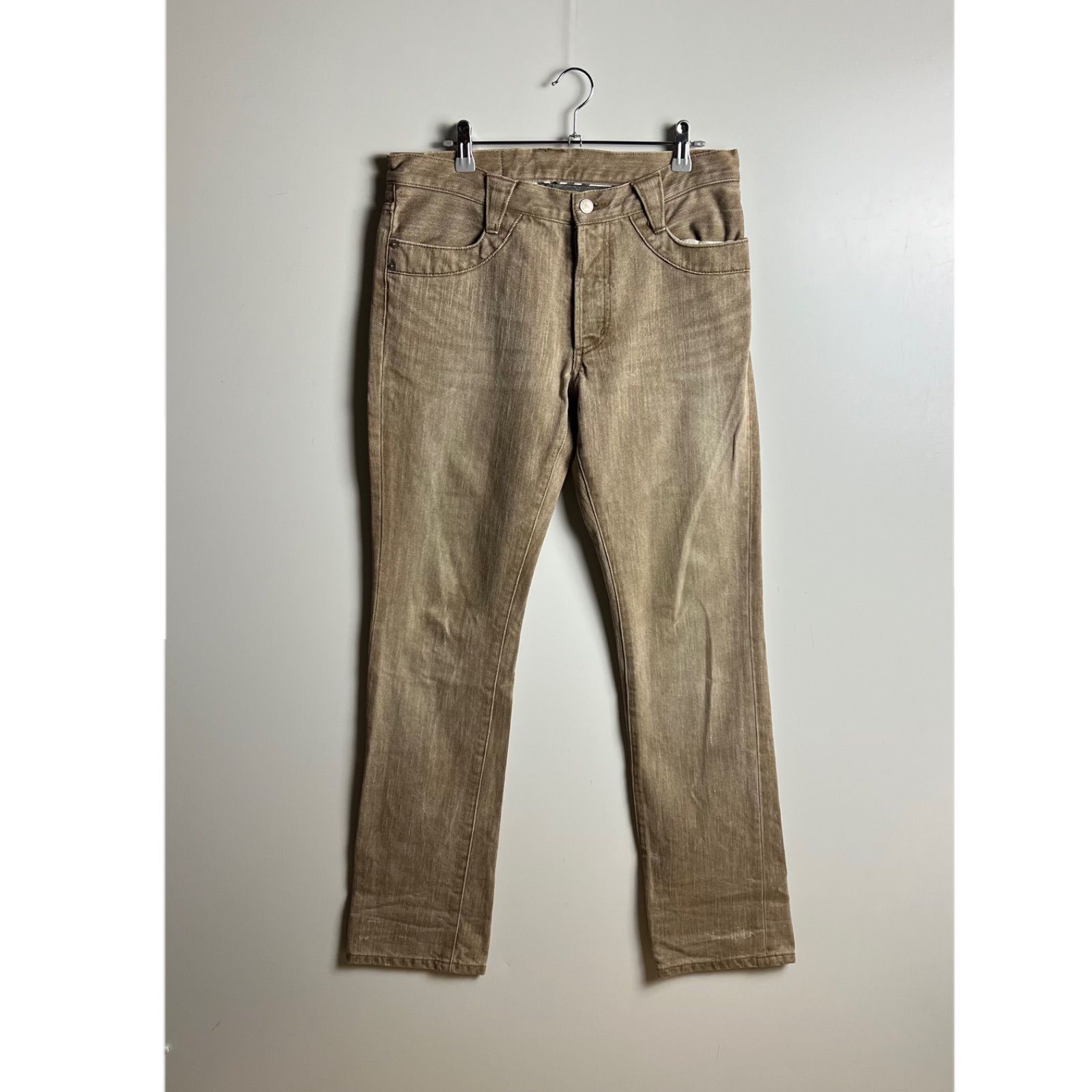 BURBERRY BLUE LABEL y2k archive beige fade grunge pants M
