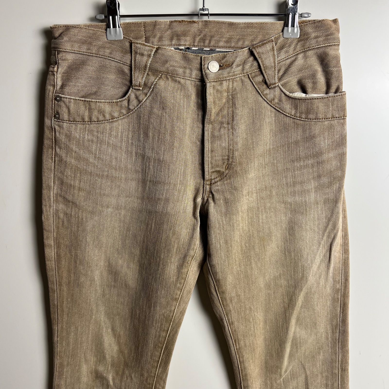 BURBERRY BLUE LABEL y2k archive beige fade grunge pants M