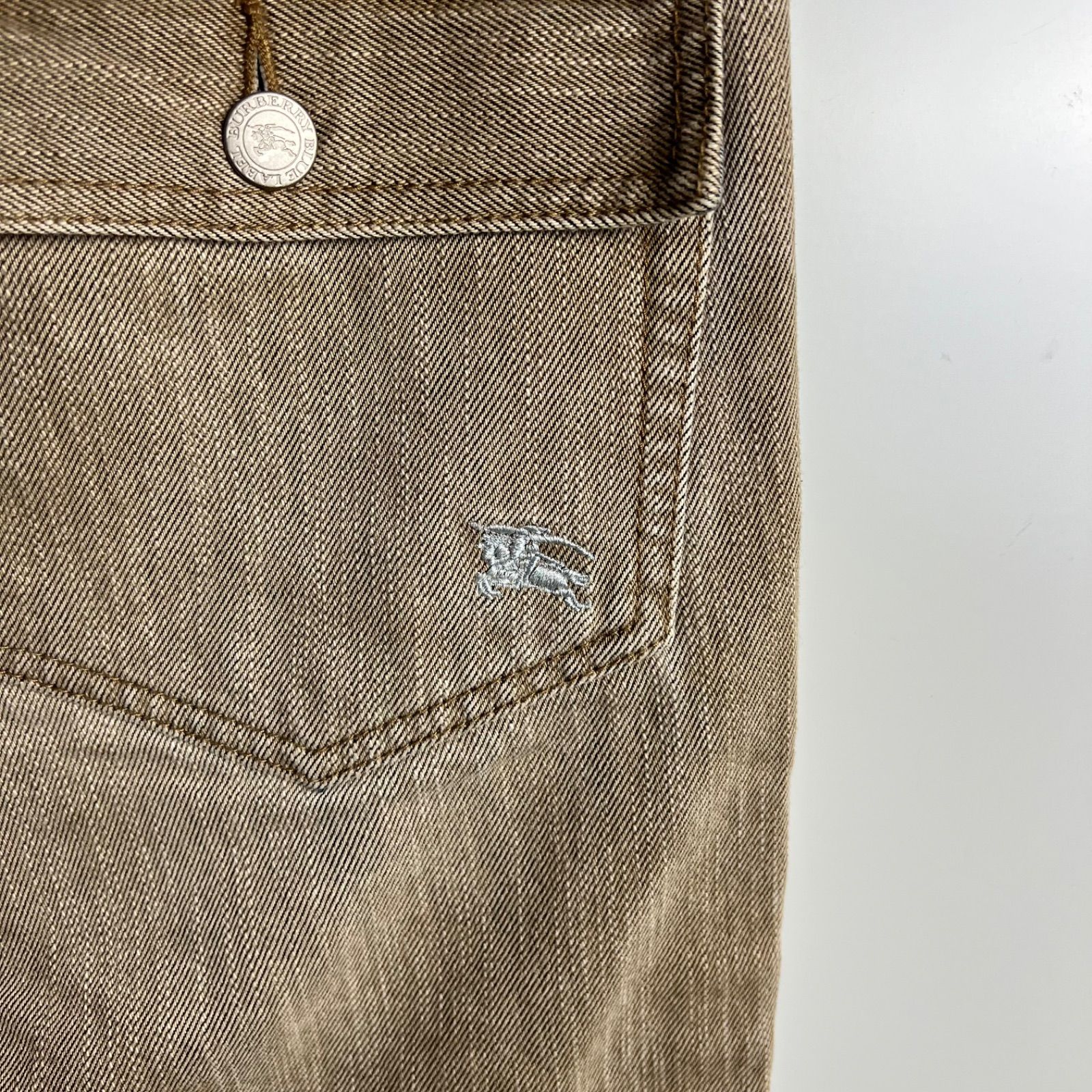 BURBERRY BLUE LABEL y2k archive beige fade grunge pants M