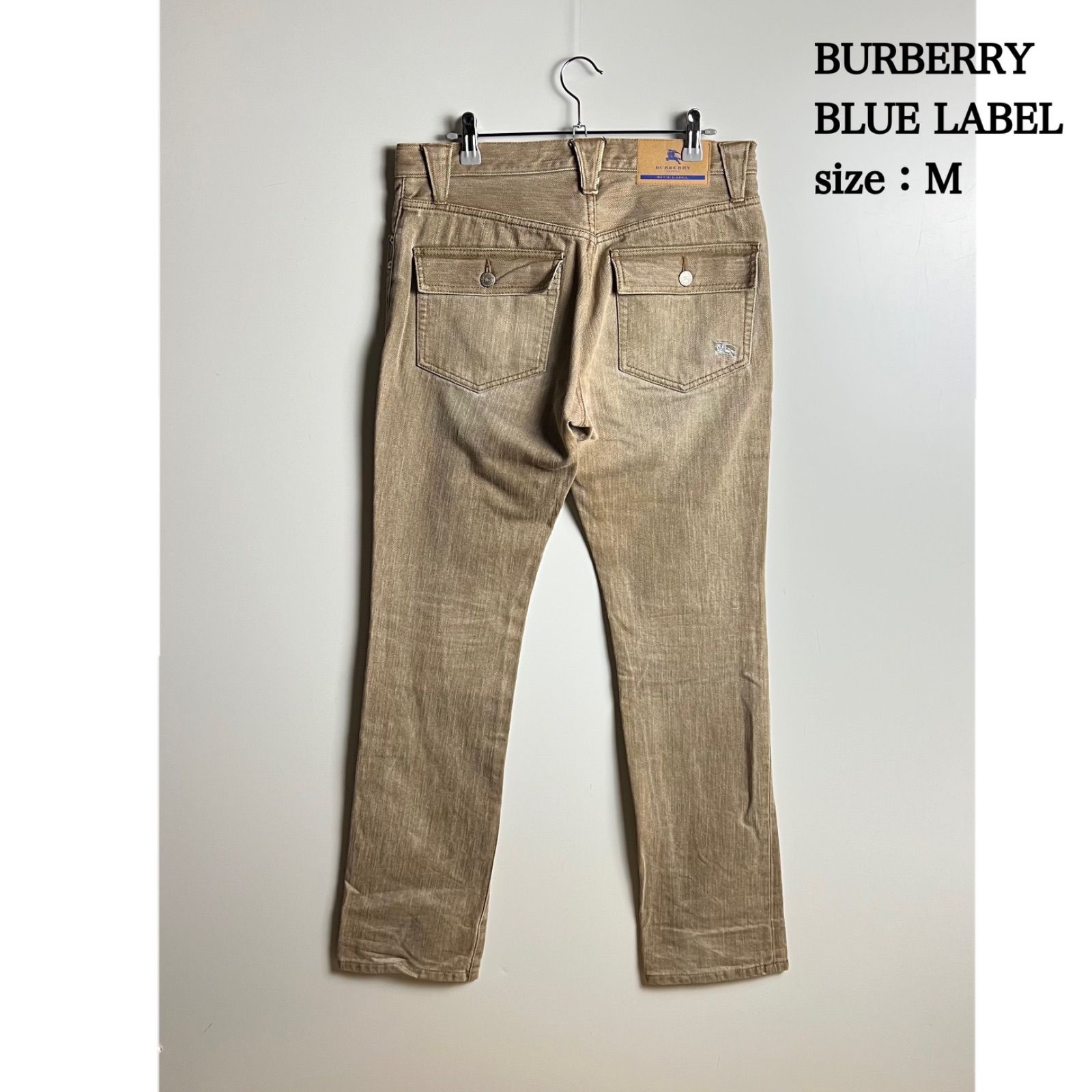 BURBERRY BLUE LABEL y2k archive beige fade grunge pants M