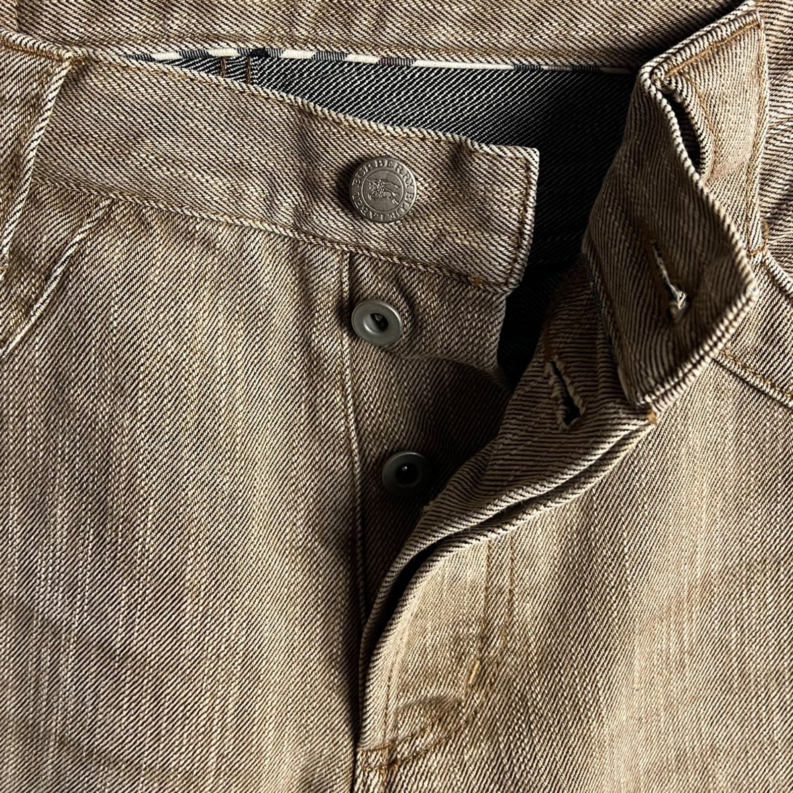 BURBERRY BLUE LABEL y2k archive beige fade grunge pants M
