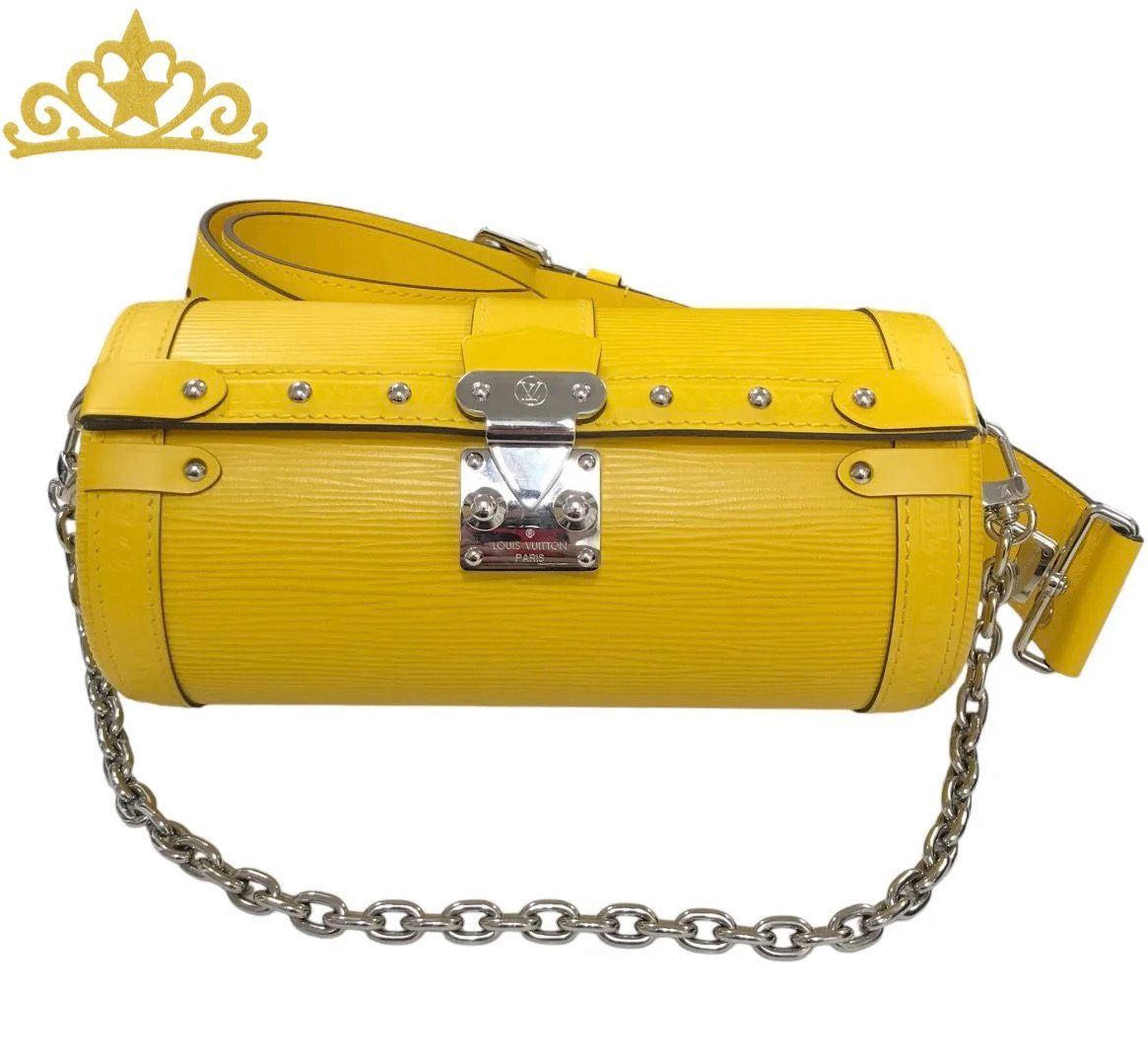 LOUIS VUITTON エピ パピヨン トランク 2WAY ショルダーバッグ イエロー レディース ルイヴィトン