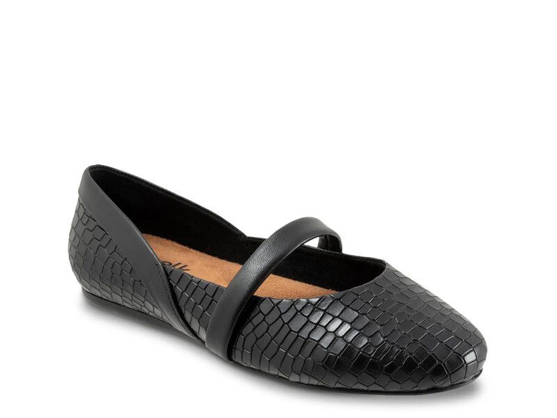 ソフトウォーク レディース シューズ パンプス Softwalk Samara Mary Jane Flat Black ブラック