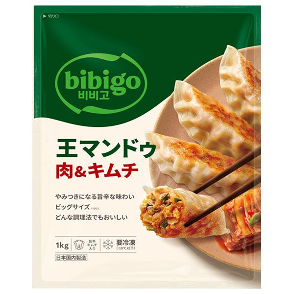 CJジャパン bibigo 王マンドゥ 肉&キムチ 1kg×6袋入 冷凍商品| 送料無料 ギョーザ 焼き餃子 餃子 冷凍 大容量 ビビゴ キムチ 要冷凍 惣菜 簡単 おかず 中華 ケース買い まとめ買い 業者 仕入れ ストック 大量 韓国 ご飯のお供 おつまみ