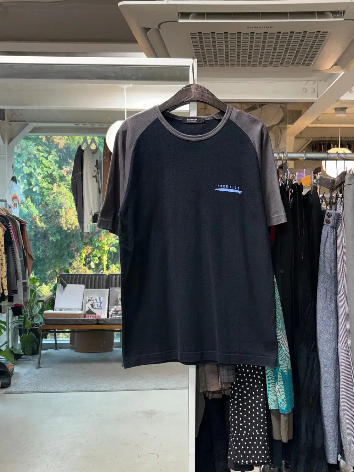バーバリー ブラックレーベル ボード ラグラン Tシャツ