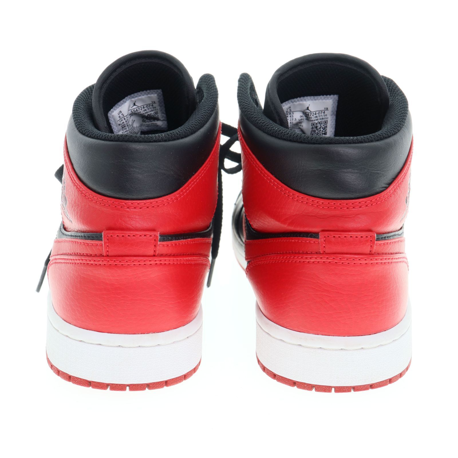 中古】NIKE ナイキ AIR JORDAN 1 MID Bred エアジョーダン 1 ミッド 