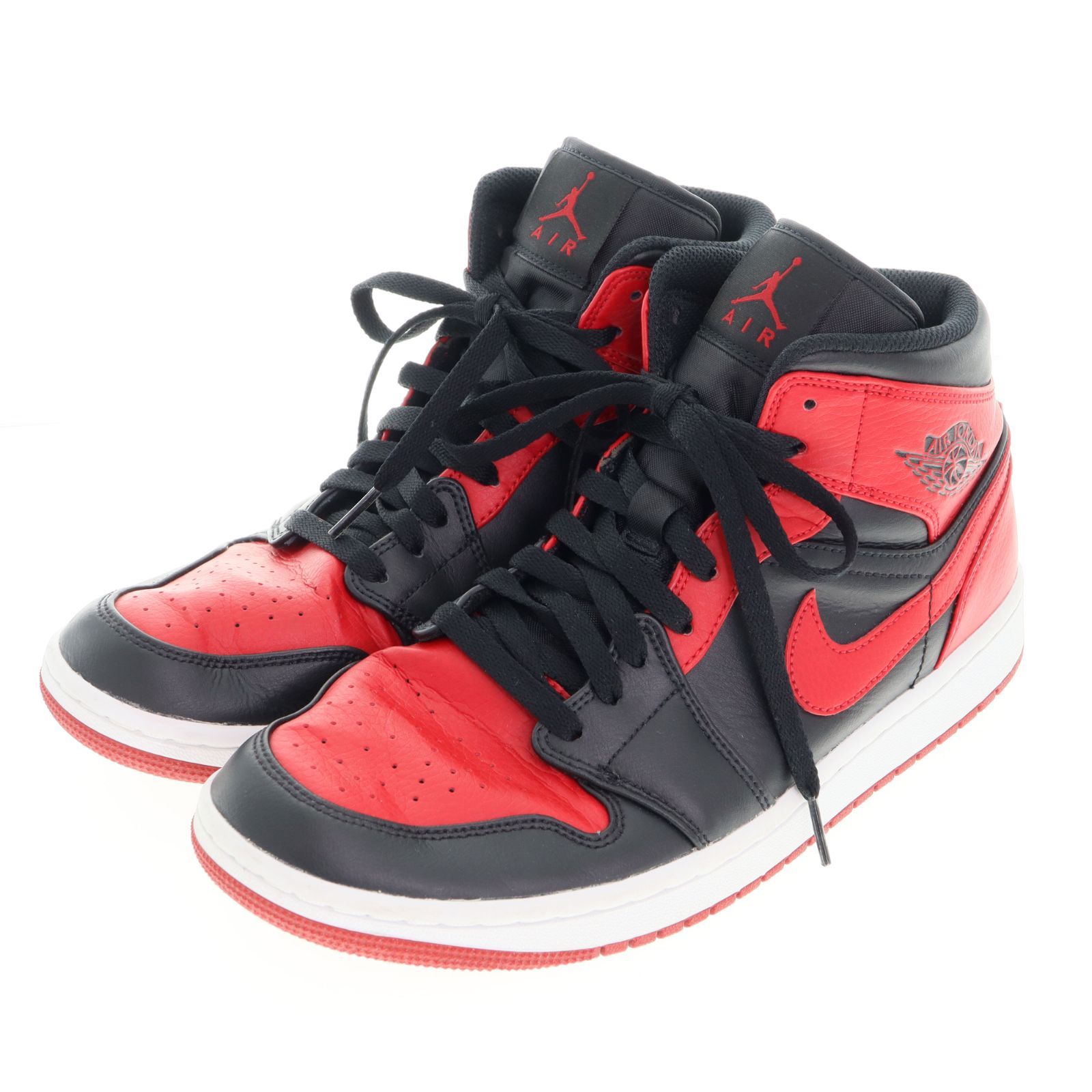 中古】NIKE ナイキ AIR JORDAN 1 MID Bred エアジョーダン 1 ミッド 