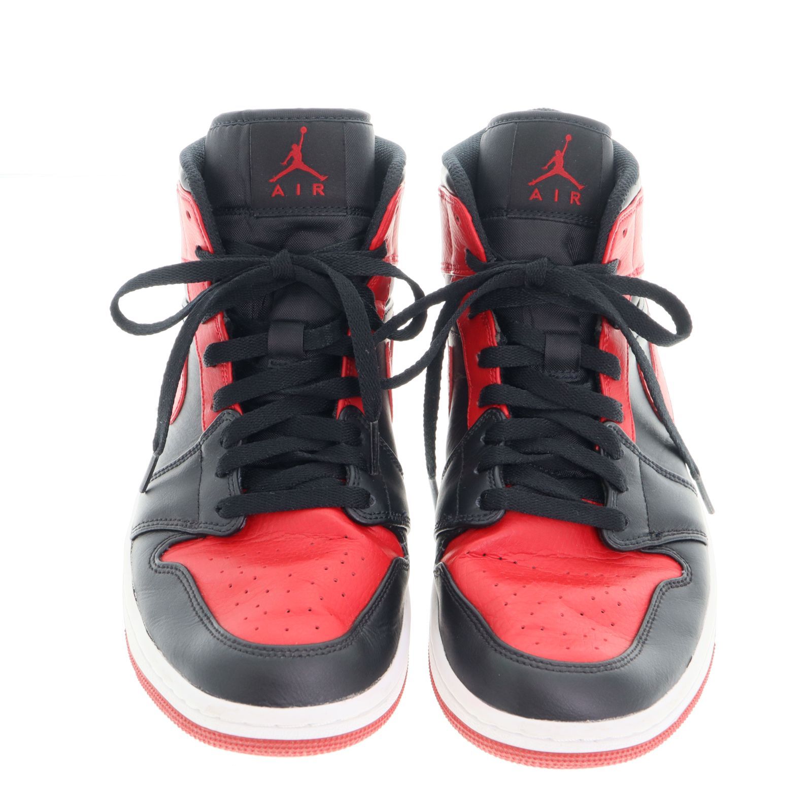 中古】NIKE ナイキ AIR JORDAN 1 MID Bred エアジョーダン 1 ミッド 