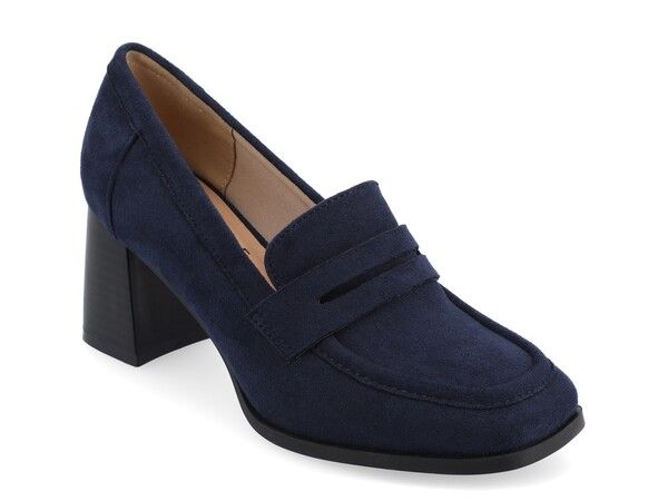 ジュルネ コレクション レディース シューズ スリッポン・ローファー Journee Collection Malleah Loafer Pump Navy ネイビー