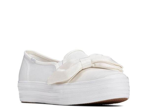 ケッズ レディース シューズ スニーカー Keds Triple Deck SlipOn Sneaker Womens White ホワイト