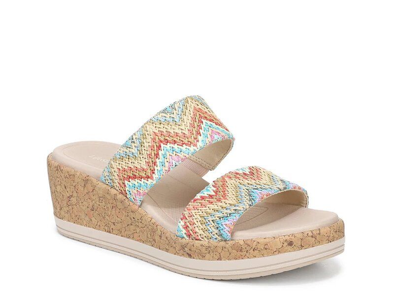 ライフストライド レディース シューズ サンダル LifeStride Resort Wedge Sandal PinkBlueMulticolor ブルー