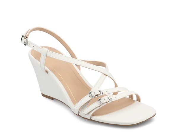 ジャーニー レディース シューズ サンダル Journee Clinne Wedge Sandal White ホワイト