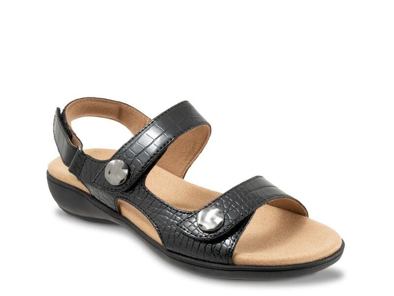 トロッターズ レディース シューズ サンダル Trotters Romi Sandal Black Croc Print ブラック