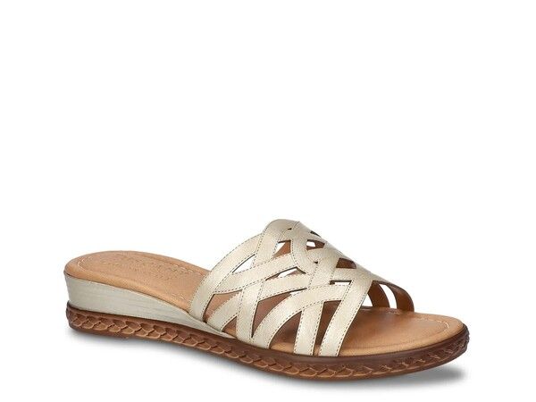 イージーストリート レディース シューズ サンダル Easy Street Edda Sandal Gold Metallic ゴールド