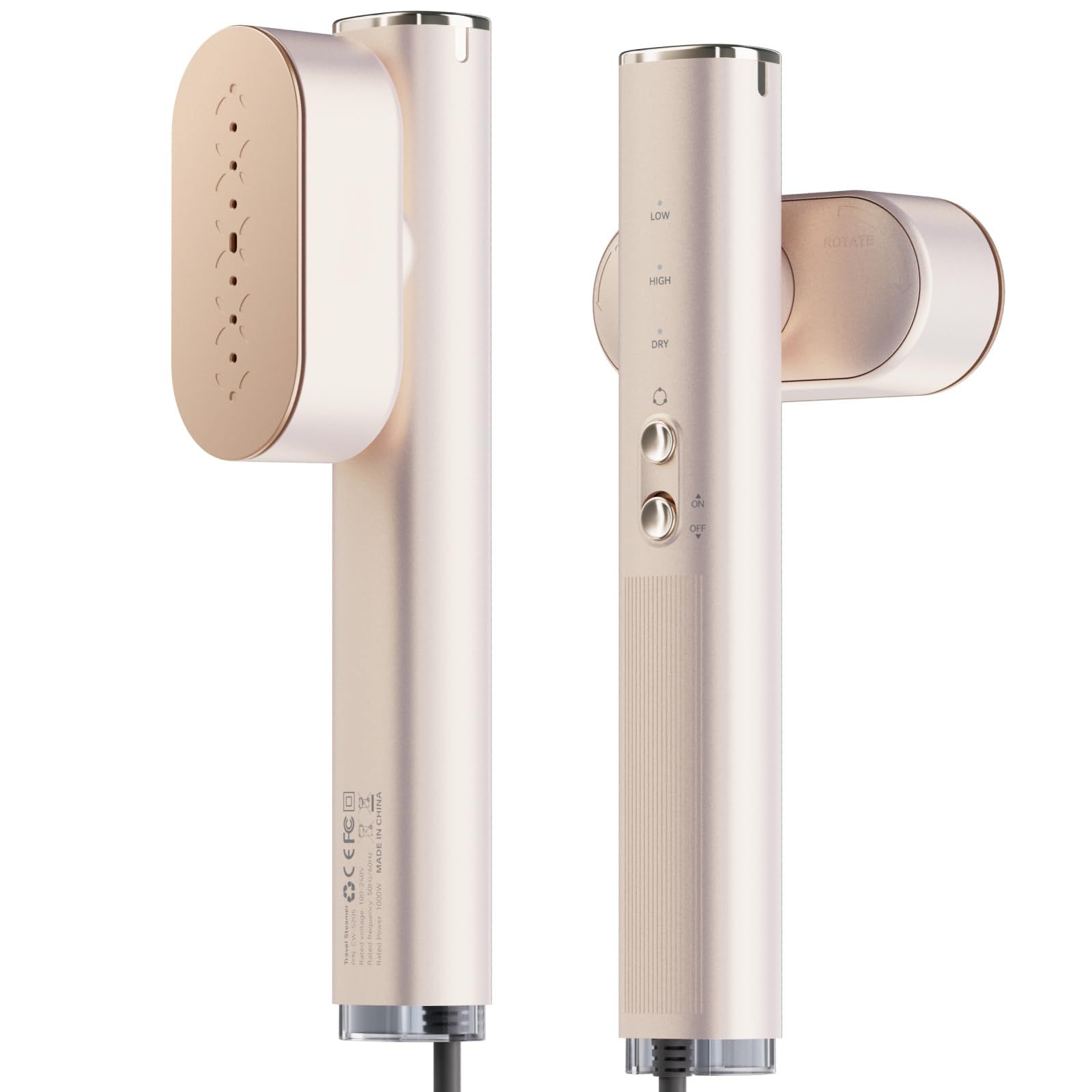 衣類スチーマー Pursay かけたまま スチームアイロン 100-240V 海外対応【濡れずにすぐに着られる×大量超微細スチーム】 ハンディ コンパクト シワ伸ばし 服 アイロン パワフル連続 スチーム 120ml 水タンク 700g 軽量 f4182790