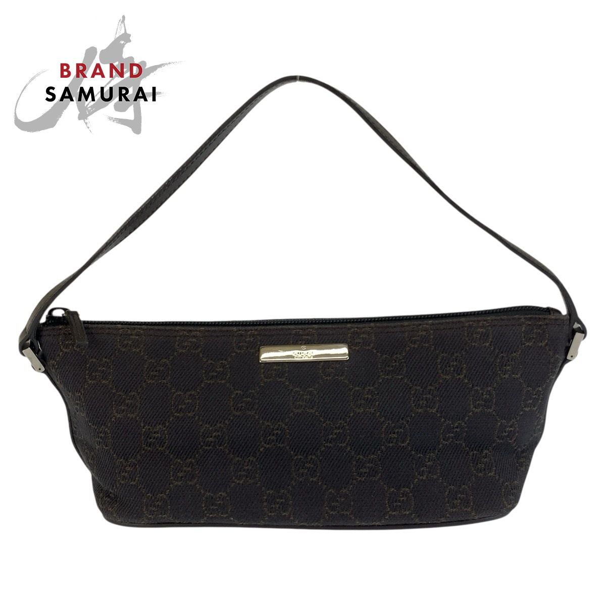 美品 GUCCI グッチ ブラウン GGキャンバス 07198 ハンドバッグ アクセサリーポーチ レディース 602827【中古】