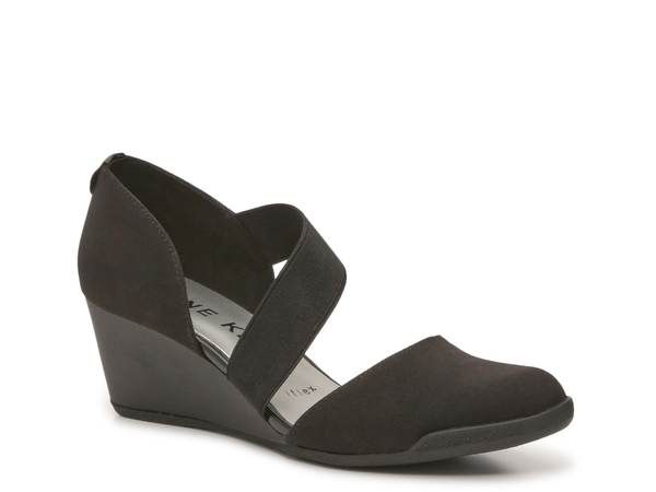 アンクライン レディース シューズ スリッポン・ローファー Anne Klein Tory Wedge SlipOn Black ブラック