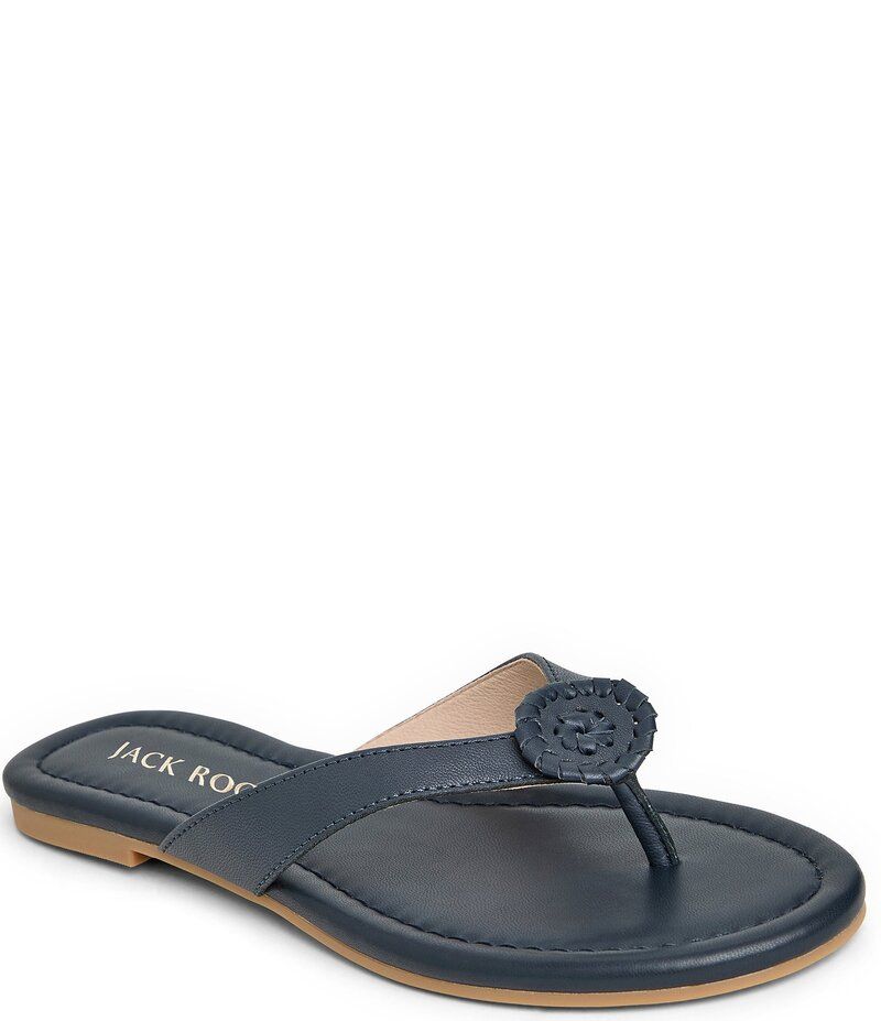 ジャックロジャース レディース シューズ サンダル レザー Jack Rogers Roxy Leather Flip Flops Midnight