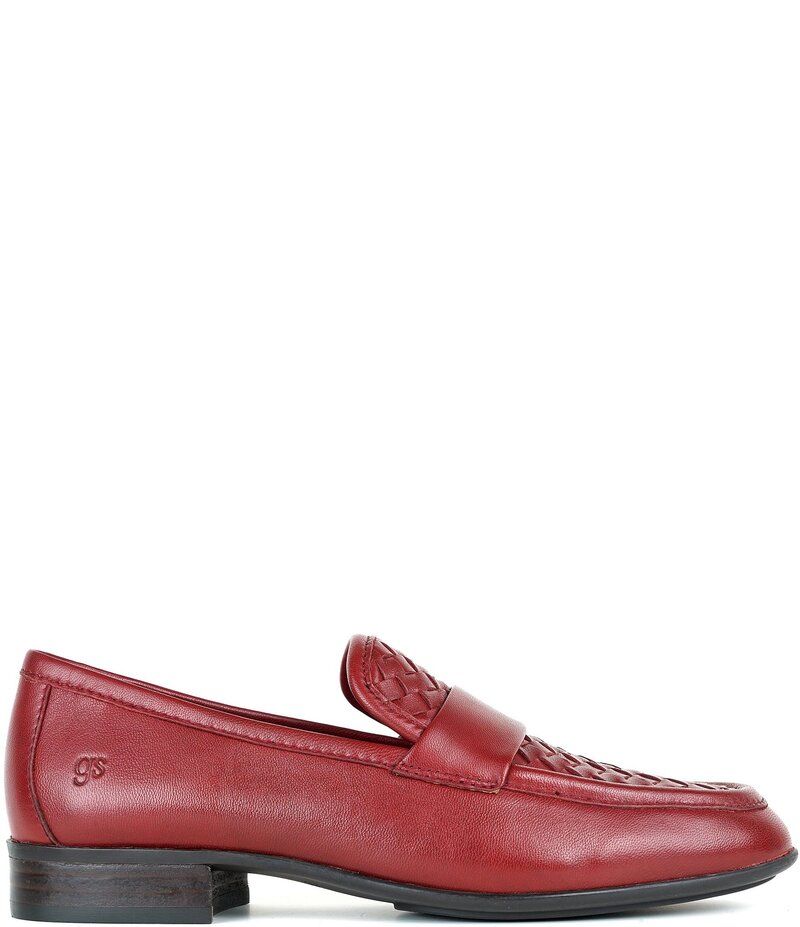 ジェントルソウルズ レディース シューズ スリッポン・ローファー レザー ローファー Gentle Souls Womens Crew Woven Detailed Leather Loafers Rio Red レッド