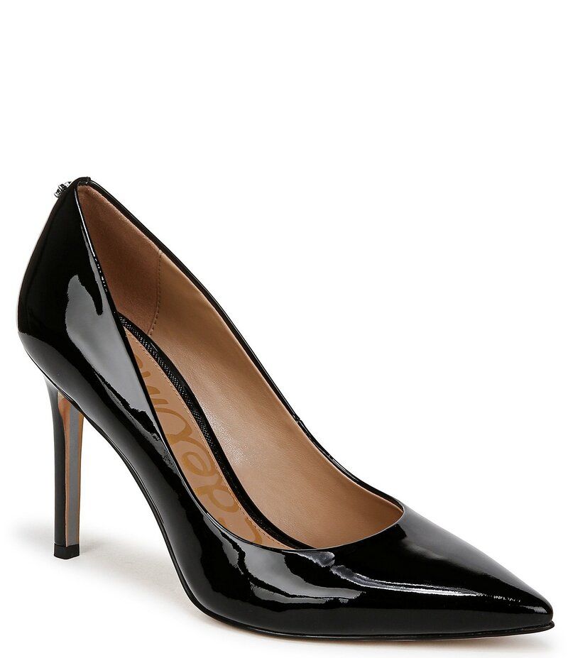サムエデルマン レディース シューズ ヒール レザー Sam Edelman Hazel Patent Leather Pointed Toe Pumps Black ブラック