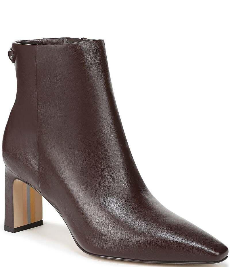 サムエデルマン レディース シューズ ヒール ブーツ レザー Sam Edelman Saige Leather Dress Booties Spiced Pecan