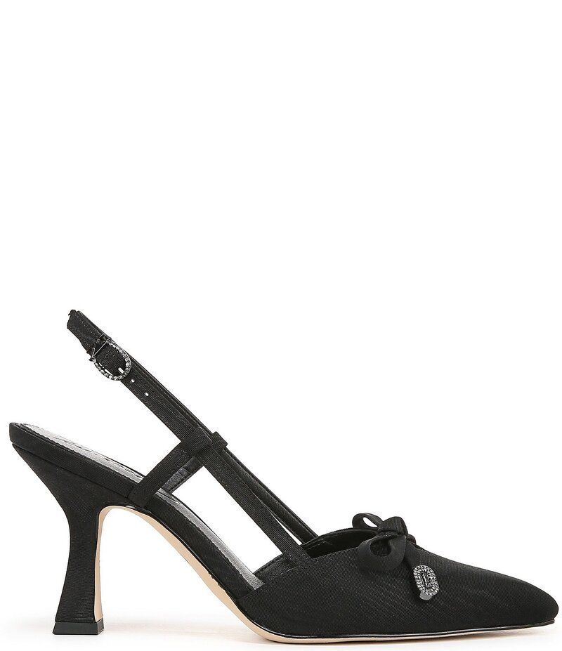 サムエデルマン レディース シューズ ヒール Circus NY by Sam Edelman Monica Fabric Bow Detail Slingback Dress Pumps Black ブラック