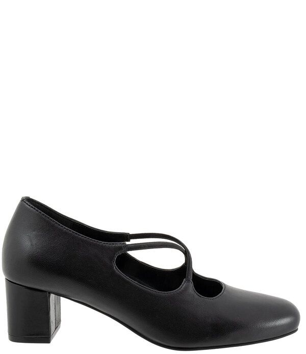 トロッターズ レディース シューズ パンプス レザー Trotters Demi Leather Cross Band Pumps Black ブラック