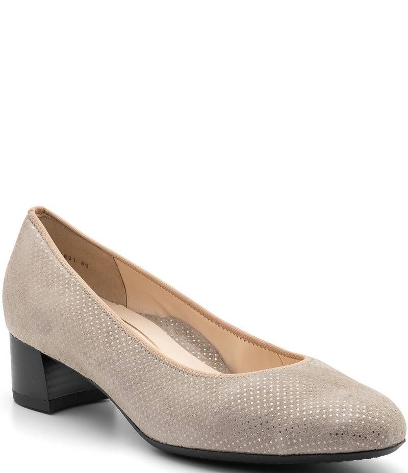 アラ レディース シューズ パンプス スエード ヒール ara Vivian Pin Dot Suede Block Heel Pumps Sand Pin Dot Suede サンド