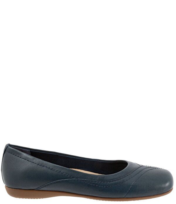 トロッターズ レディース シューズ パンプス レザー Trottersasha Leather SlipOn Flats Navy ネイビー