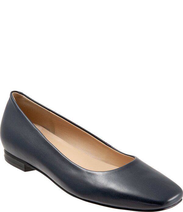 トロッターズ レディース シューズ パンプス レザー Trotters Honor Leather Flats Navy ネイビー