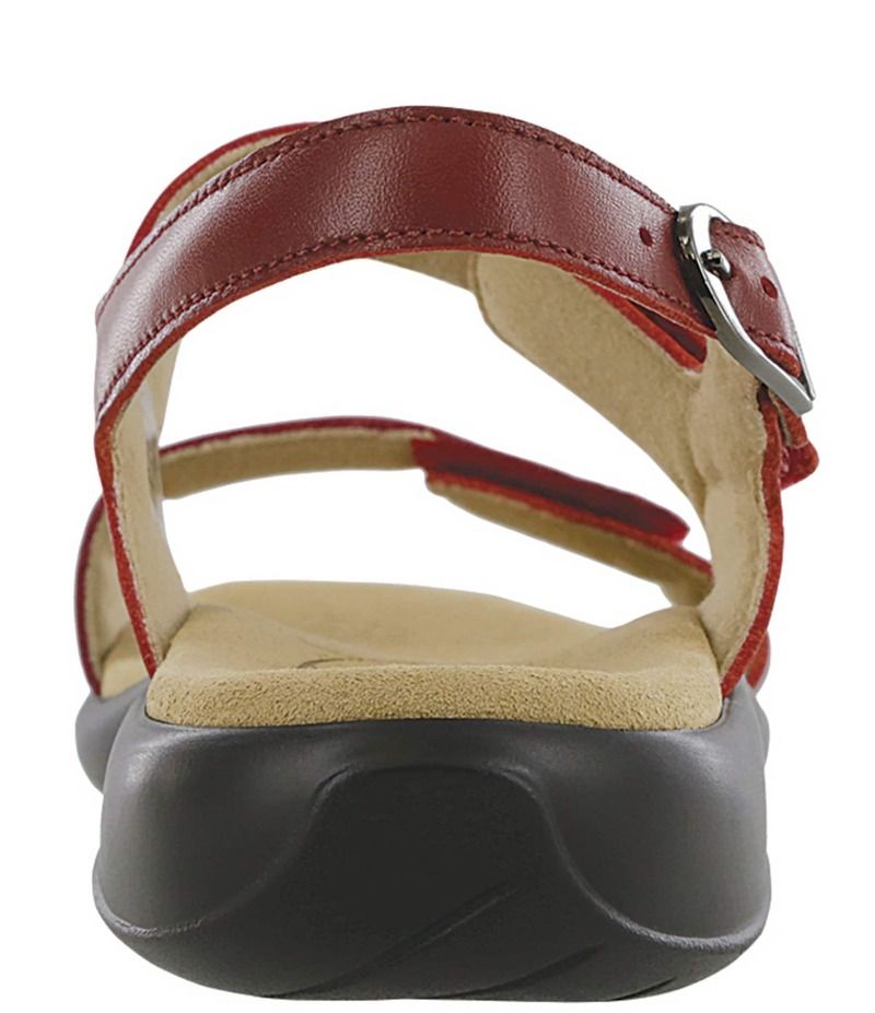 サス レディース シューズ サンダル レザー ヒール SAS Nudu TwoToned Leather Heel Strap Sandals RubyCabernet ルビー