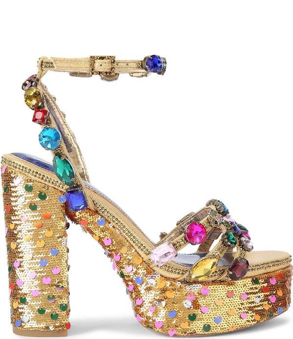 カートジェイガーロンドン レディース シューズ サンダル プラットフォーム スパンコール Kurt Geiger London Kensington Sequin Embellished Jewel Ornamented Platform Dressandal