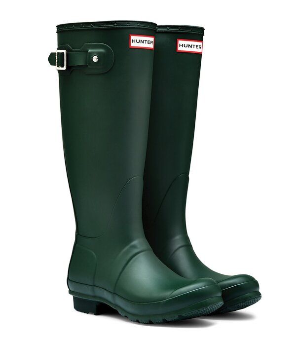ハンター レディース シューズ ブーツ・レインブーツ Hunter Womens Original Matte Buckle Strap Rain Boots Hunter Green グリーン