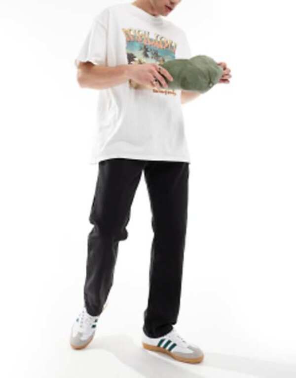 ジャック アンド ジョーンズ メンズ ボトムス デニムパンツ ジーンズ Jack Jones Chris rigid straight jeans wash Black denim ブラック