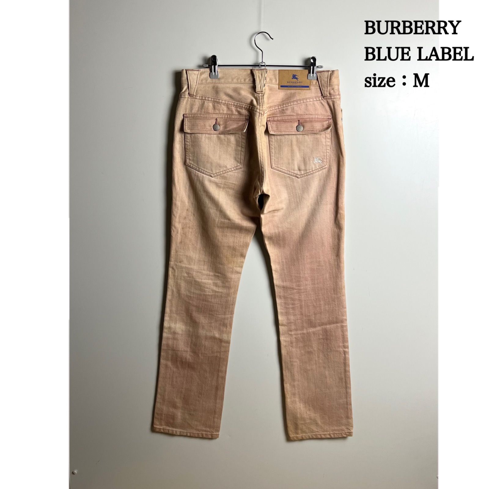 BURBERRY BLUE LABEL y2k archive pink fade grunge pants M