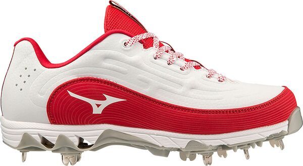 ミズノ レディース シューズ スニーカー Mizuno Womens 9Spike Swift 8 Metal Fastpitch Softball Cleats WhiteRed ホワイト
