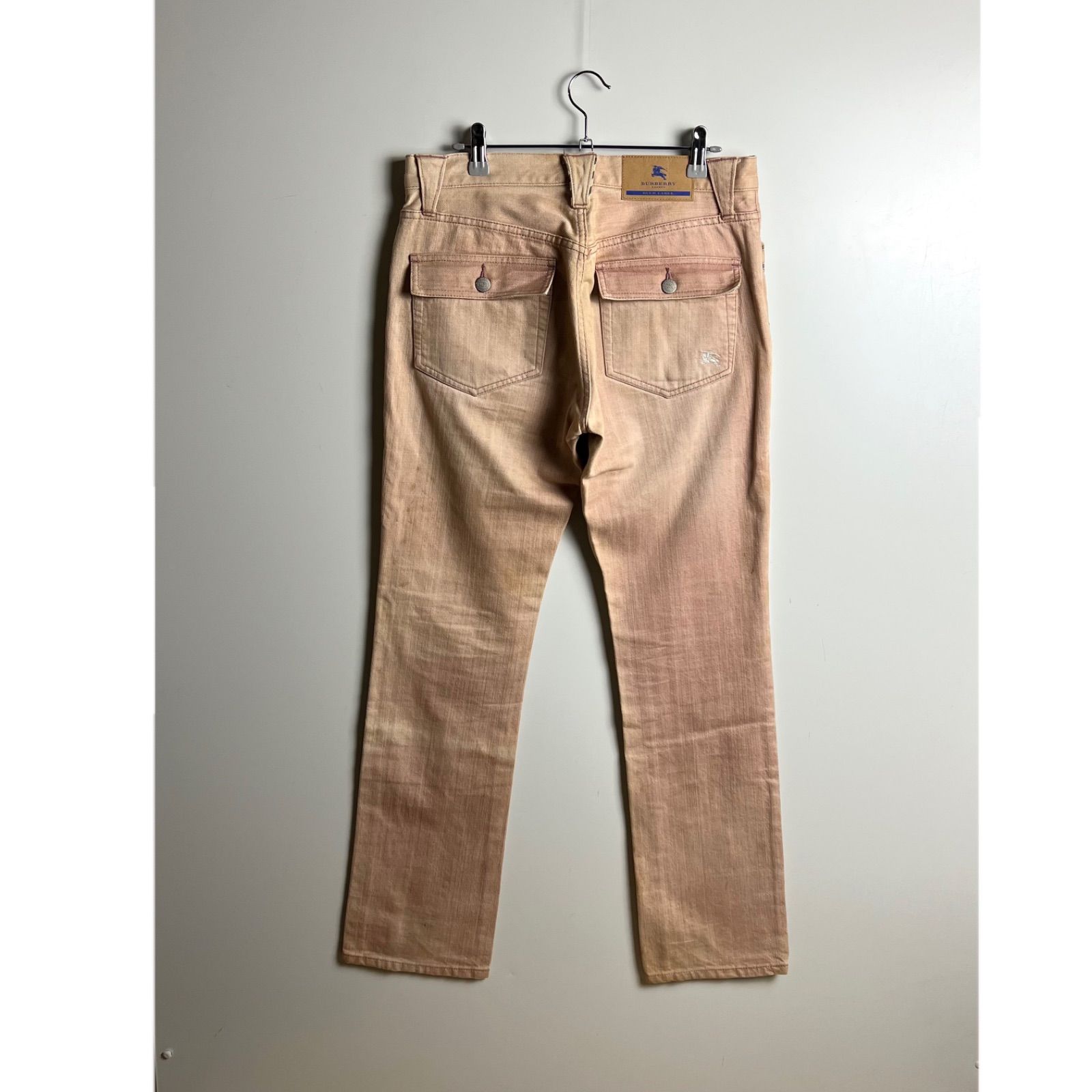パンツ Burberry grunge fade denim pants y2k BURBERRY BLUE LABEL y2k archive pink fade grunge pants M